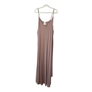 LIVI BY OLIVIA RAE Taupe Tank Dress with Hi-Low Hem M NWT